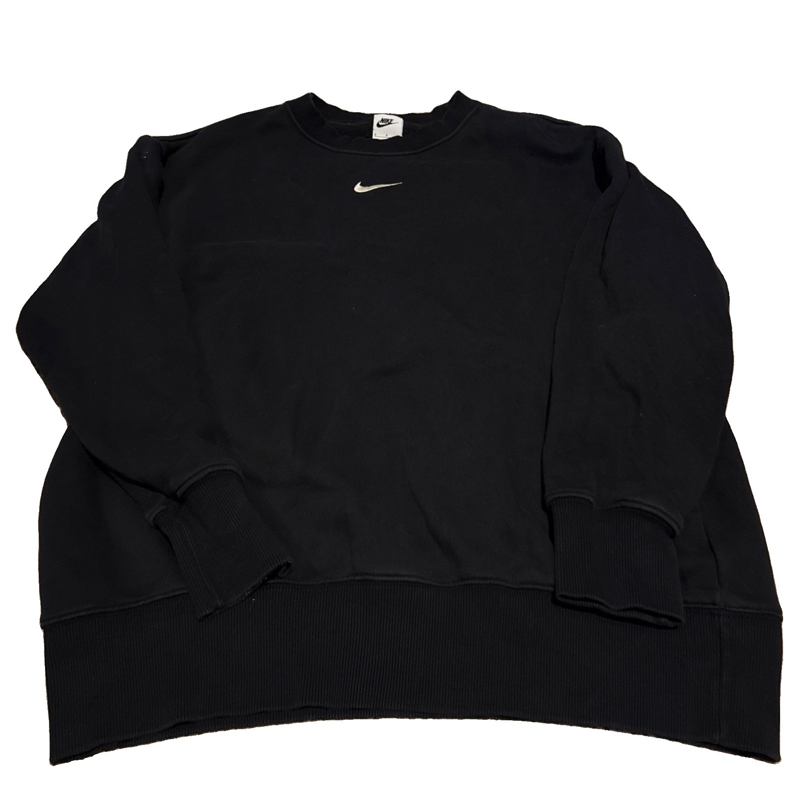 Vintage Nike Center Swoosh Black Crewneck Sweatshirt Size S Y2K Vintage Nike Center Swoosh Black Crewneck Sweatshirt Size S Y2K