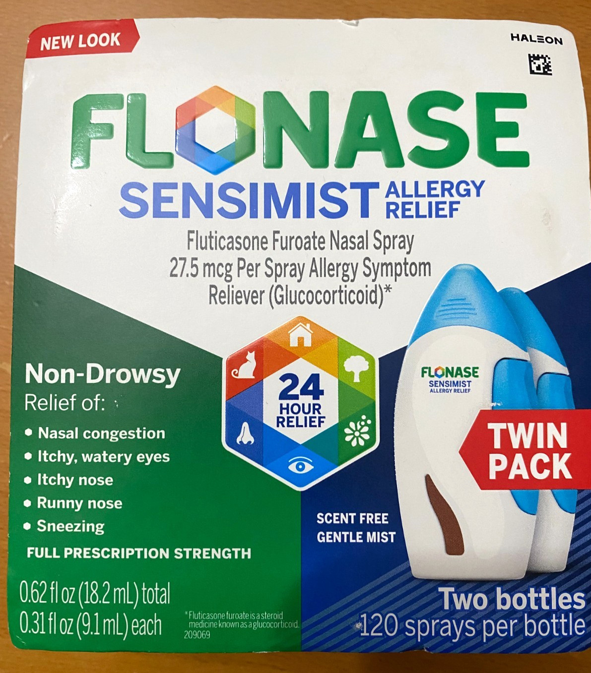 FLONASE Sensimist Allergy Relief TWIN PACK   240/spray  EXP: 05/2028