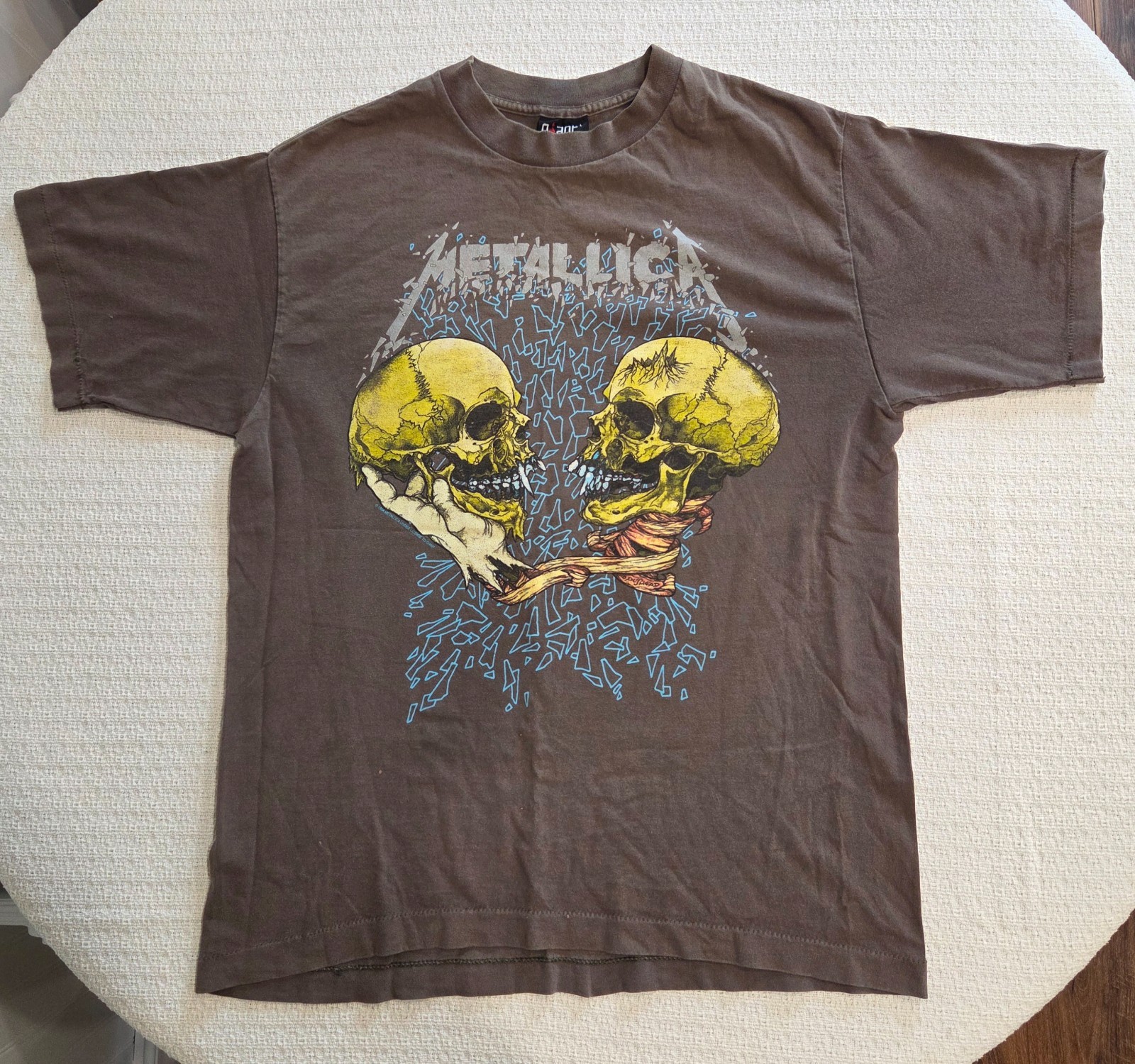 Vintage 90\'s Metallica Pushead Tee Mens L Green