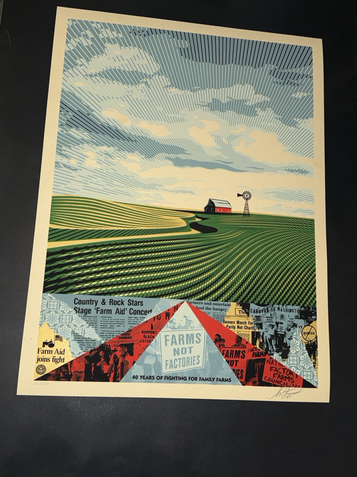 Shepard Fairey Farm Aid 2025 Farms Not Factories Poster Signed And Numbered Obey