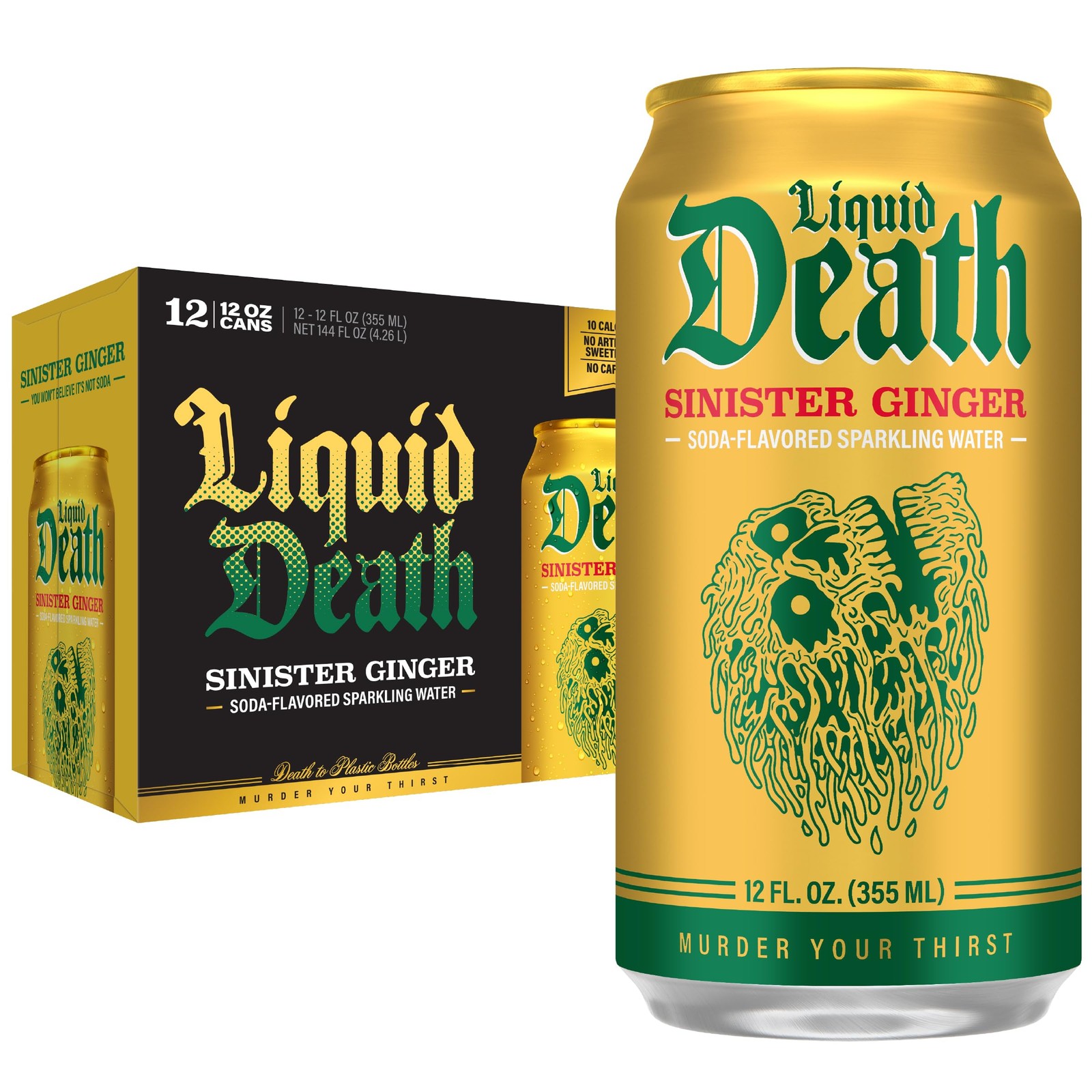 Liquid Death Soda-Flavored Sparkling Water - Sinister 12 Fl Oz (Pack of 12)