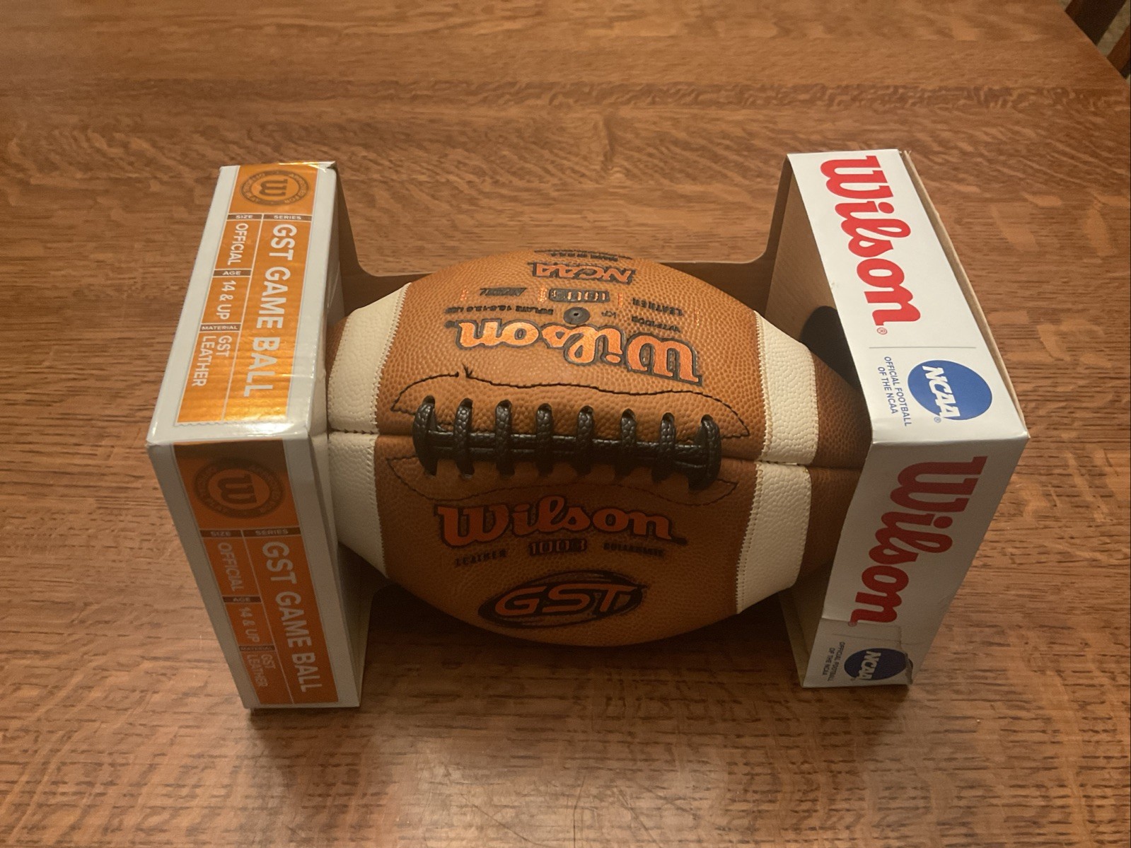 Wilson GST 1003 Official Leather Football NCAA NFHS Game Ball WTF100 Wilson GST 1003 Official Leather Football NCAA NFHS Game Ball WTF100