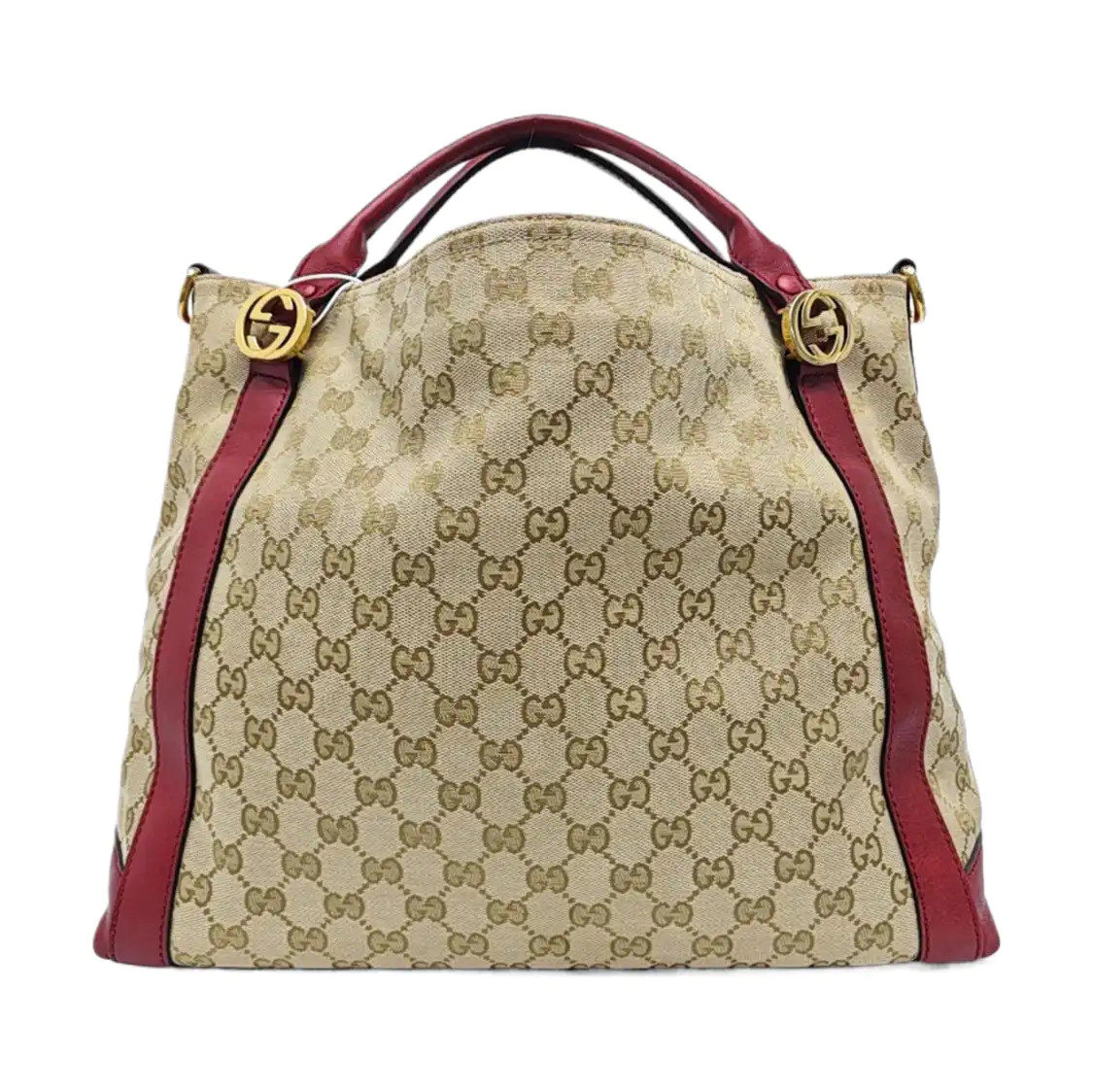 【Authentic】 GUCCI Camel Cloth Handbags (DDP)