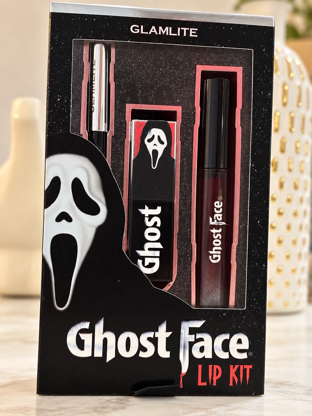 Glamlite x Ghost Face Limited Edition Nude Lip Kit 3-Piece Set New in Box