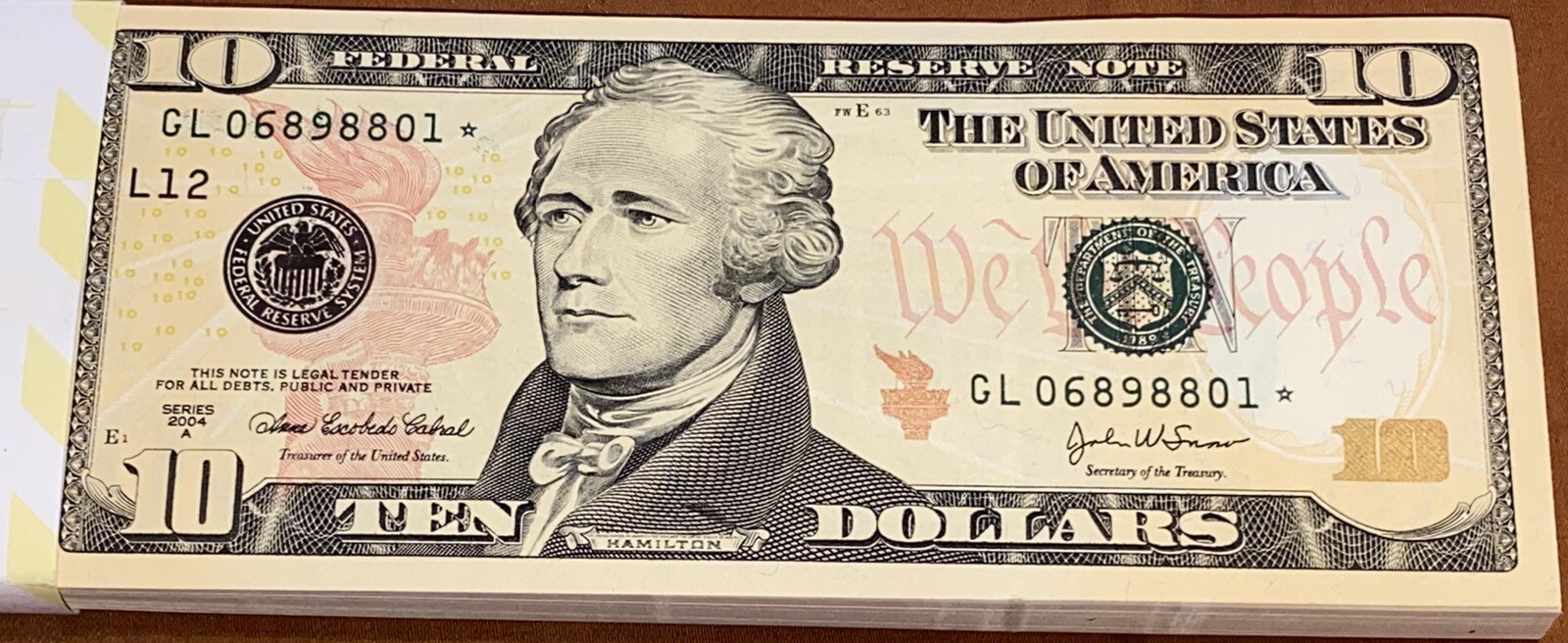 10 VERY RARE SAN FRANCISCO $10⭐️STAR NOTES⭐️2004 CONSEC SERIAL CRISP GEM UNCIRC