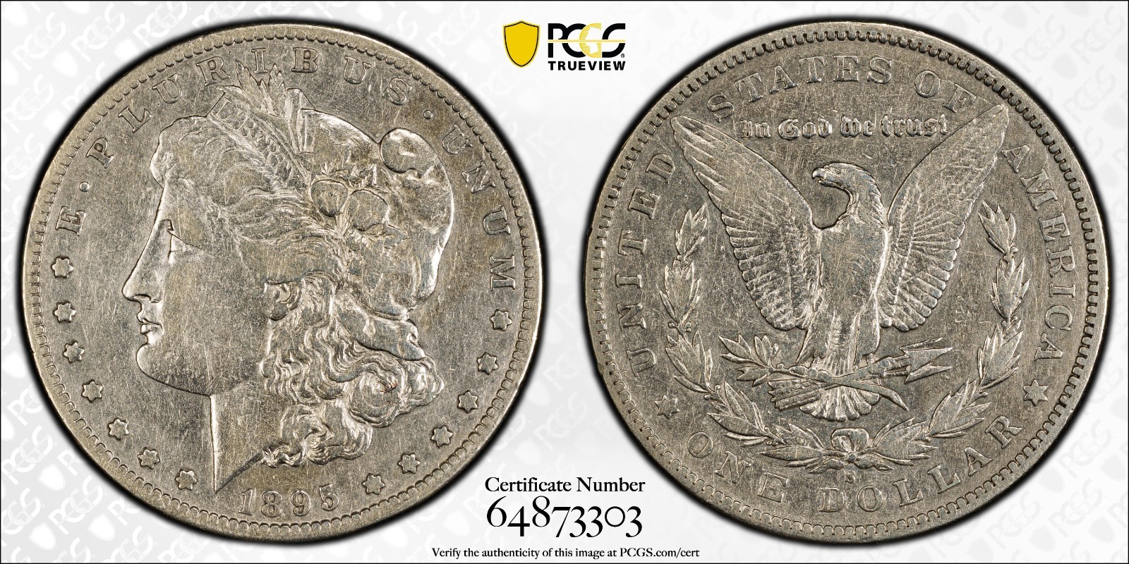 1895 S MORGAN DOLLAR **KEY BETTER DATE** PCGS DETAILS VF JUST GRADED