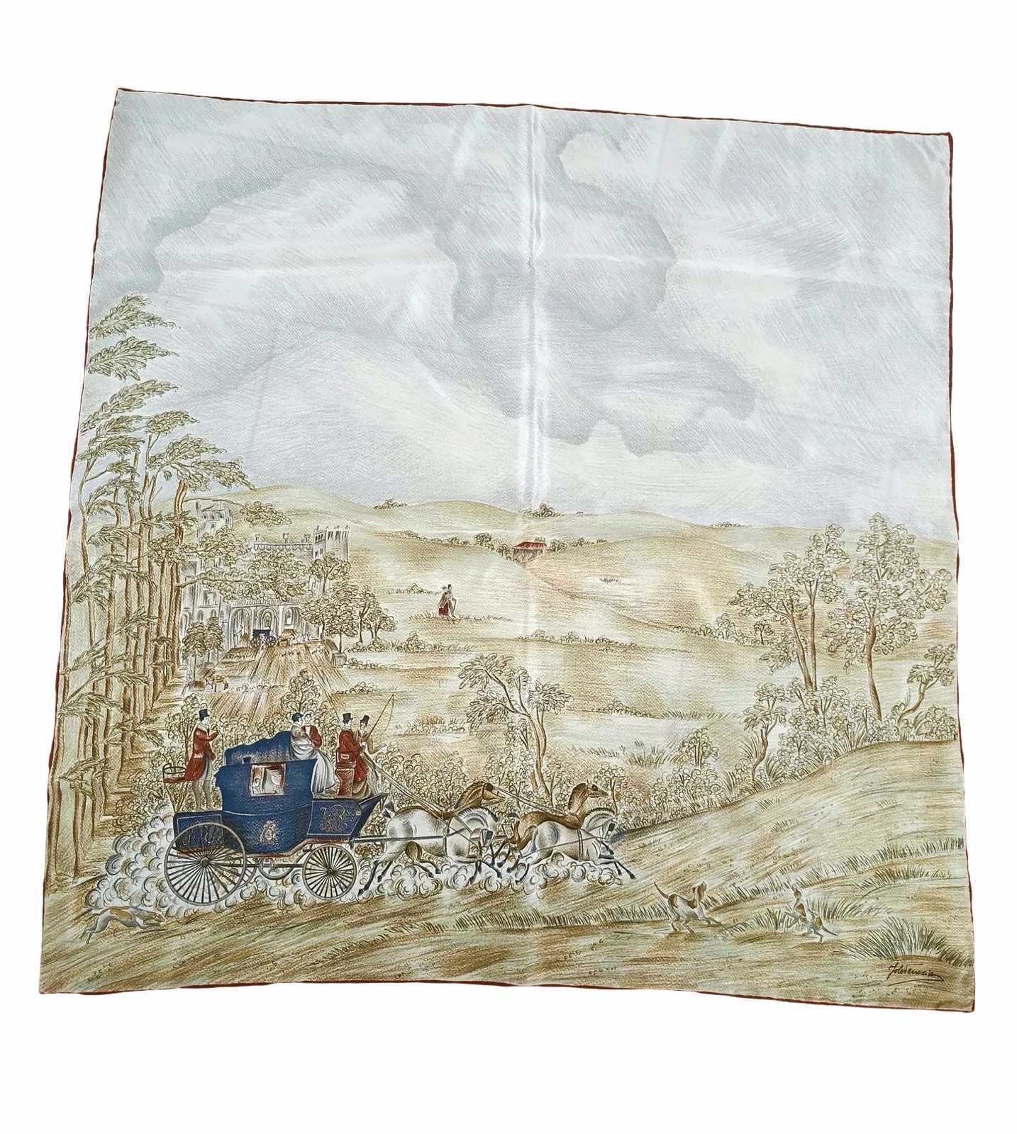 Rare vintage scarf woman pure silk scarf print horse pattern beige burgundy Rare vintage scarf woman pure silk scarf print horse pattern beige burgundy