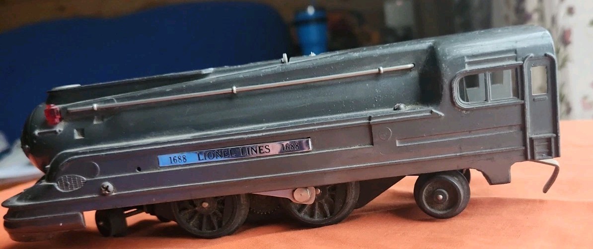 Vintage Prewar Lionel 1688 Torpedo O-27 Gauge Locomotive Gunmetal Gray 2-4-2 