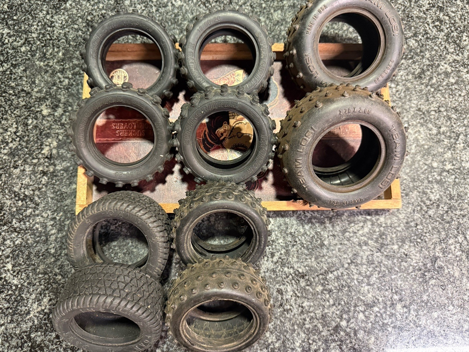 (5) Pair Team Losi JRX2 JRXT Front  Rear Tires Vintage Losi, Super Gripper