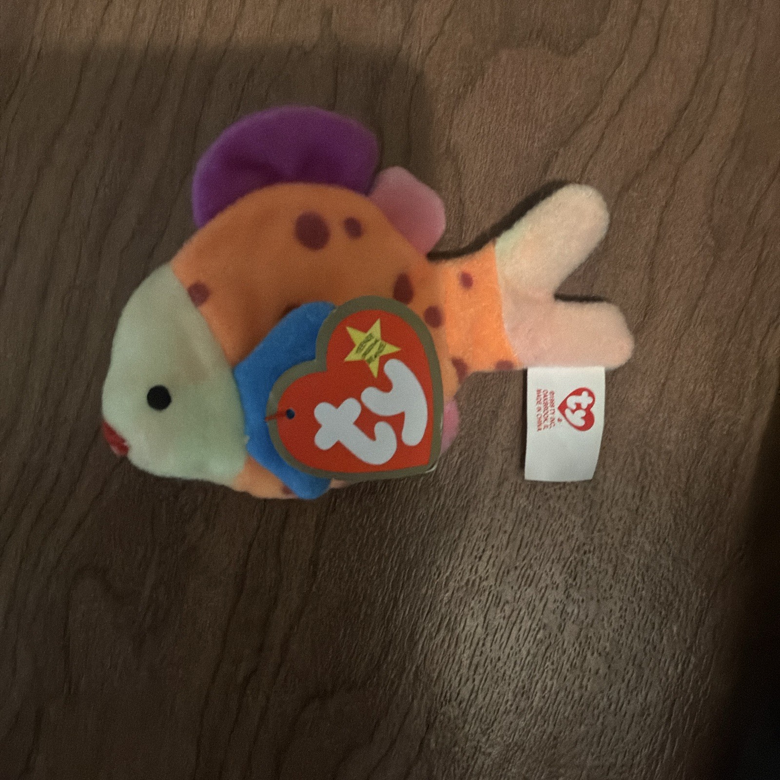 Ty Teenie Beanie Babies Lips the Fish Plush Retired 1997 Vintage