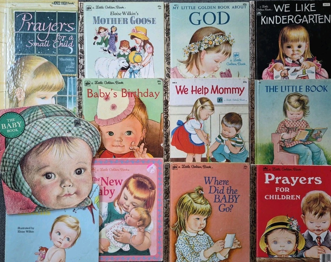 Vintage Lot of 12 ELOISE WILKIN Little Golden books, Knee-High Book, Etc