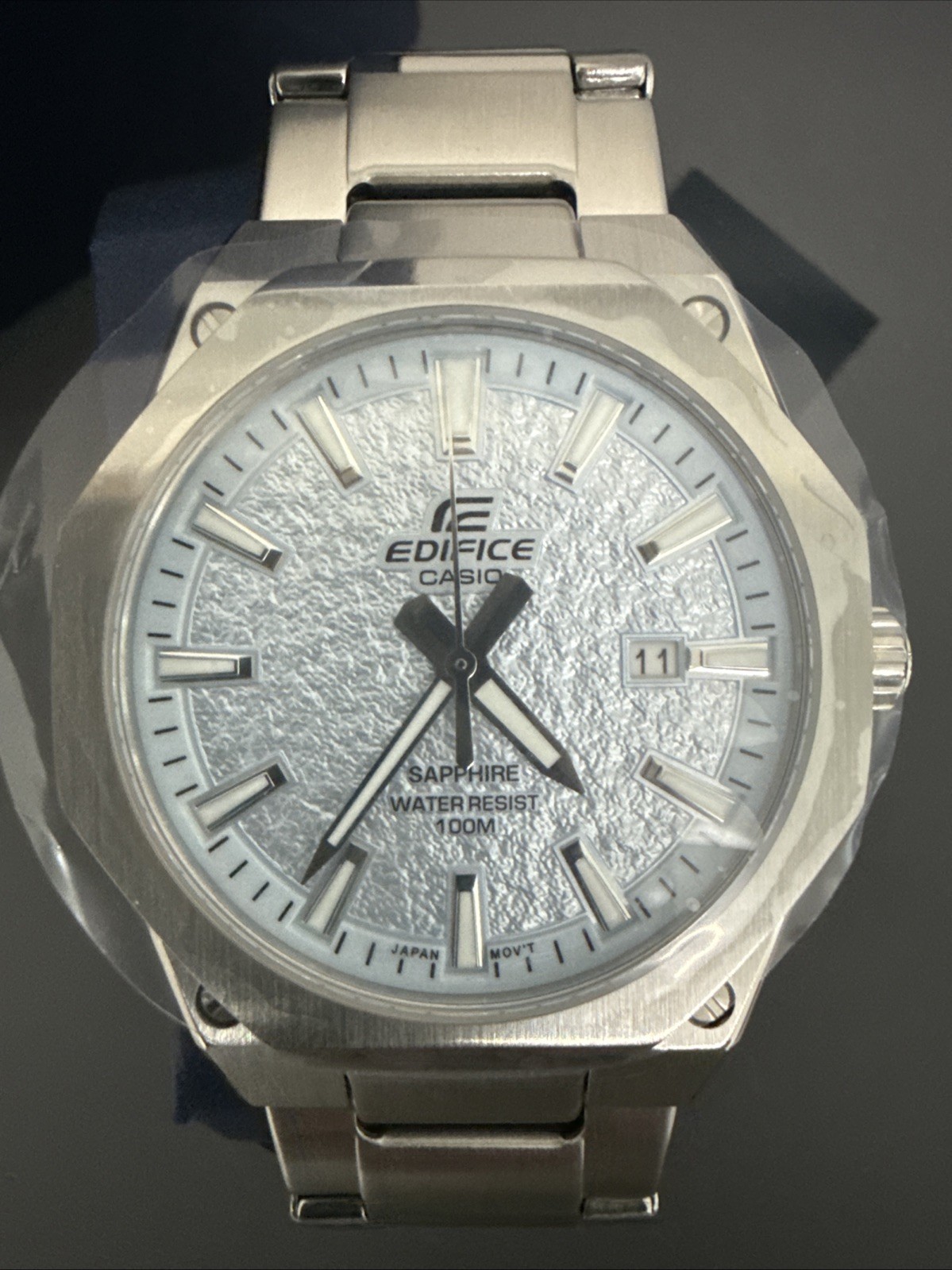 Casio Edifice EFR-S108DE-2AV Men\'s Slim Analog Watch Blue Steel New