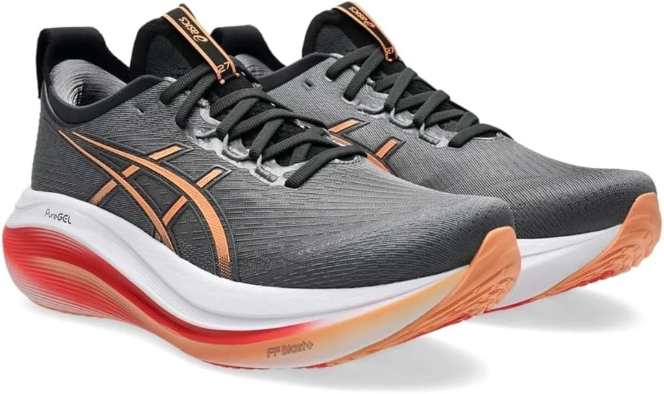 USA Ascis Nimbus Gel 27 Men\'s Shoes Grey Red Walking Sneaker