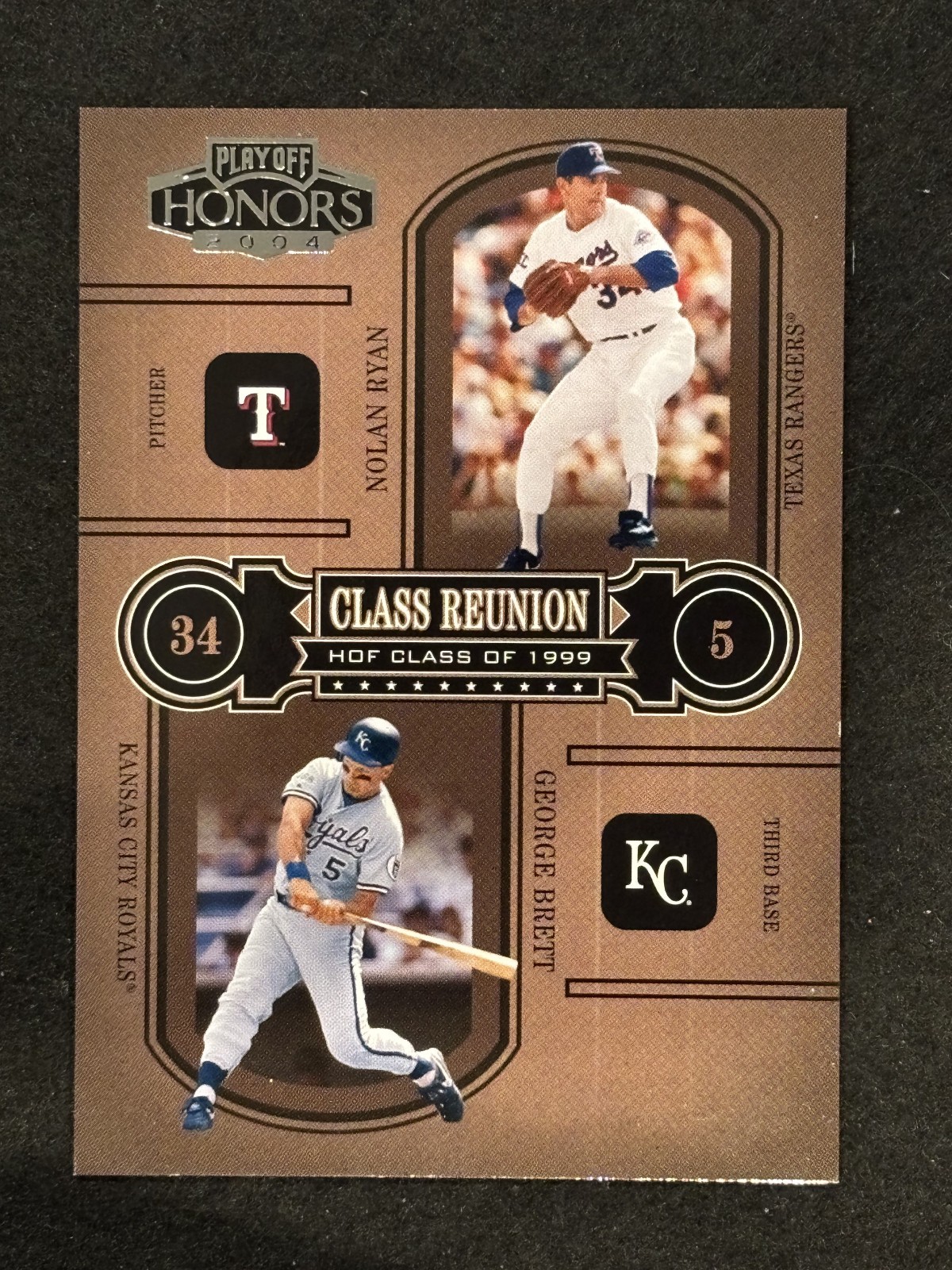 2004 Donruss Playoff Honors Nolan Ryan George Brett Class Reunion /1999 CR-3 2004 Donruss Playoff Honors Nolan Ryan George Brett Class Reunion /1999 CR-3
