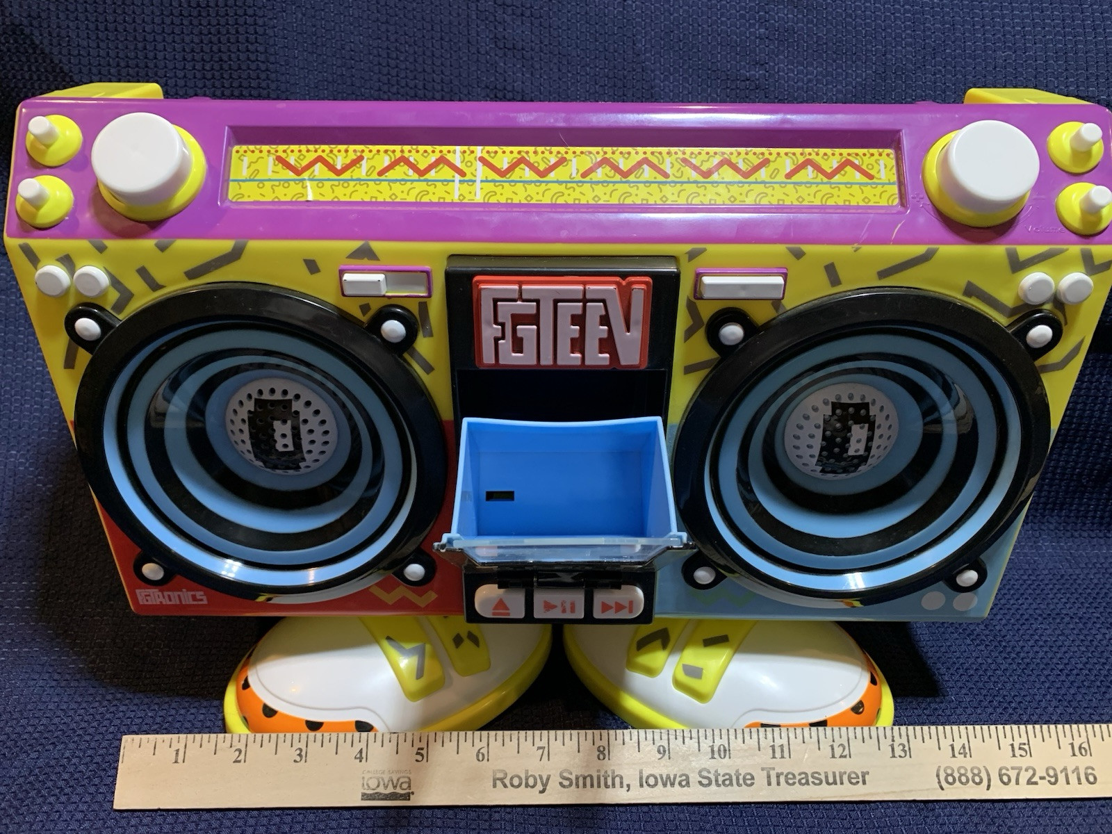 FGTeeV Mr Beats Boom Box Karaoke Toy Microphone Sound Effects Tested Working FGTeeV Mr Beats Boom Box Karaoke Toy Microphone Sound Effects Tested Working