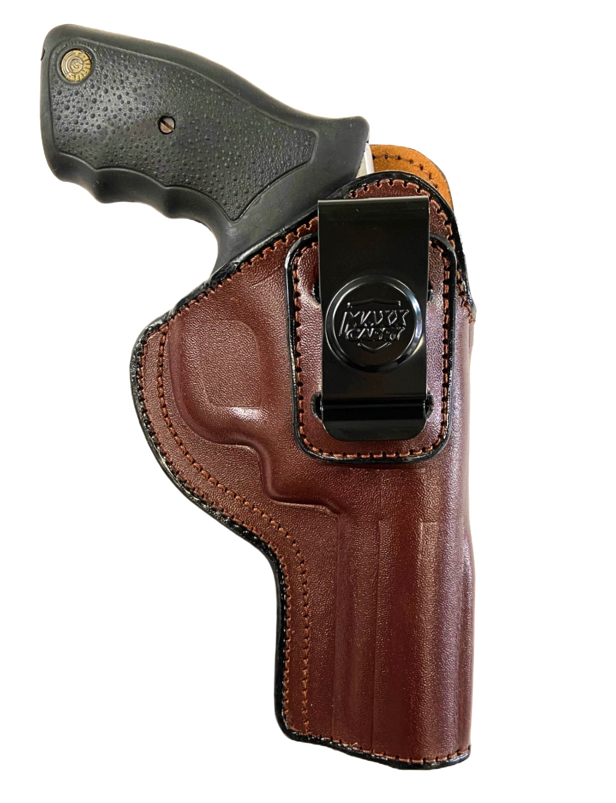 IWB Brown Full Grain Leather Holster SMITH & WESSON SW MODEL 19 & 66 REVOLVER 4\