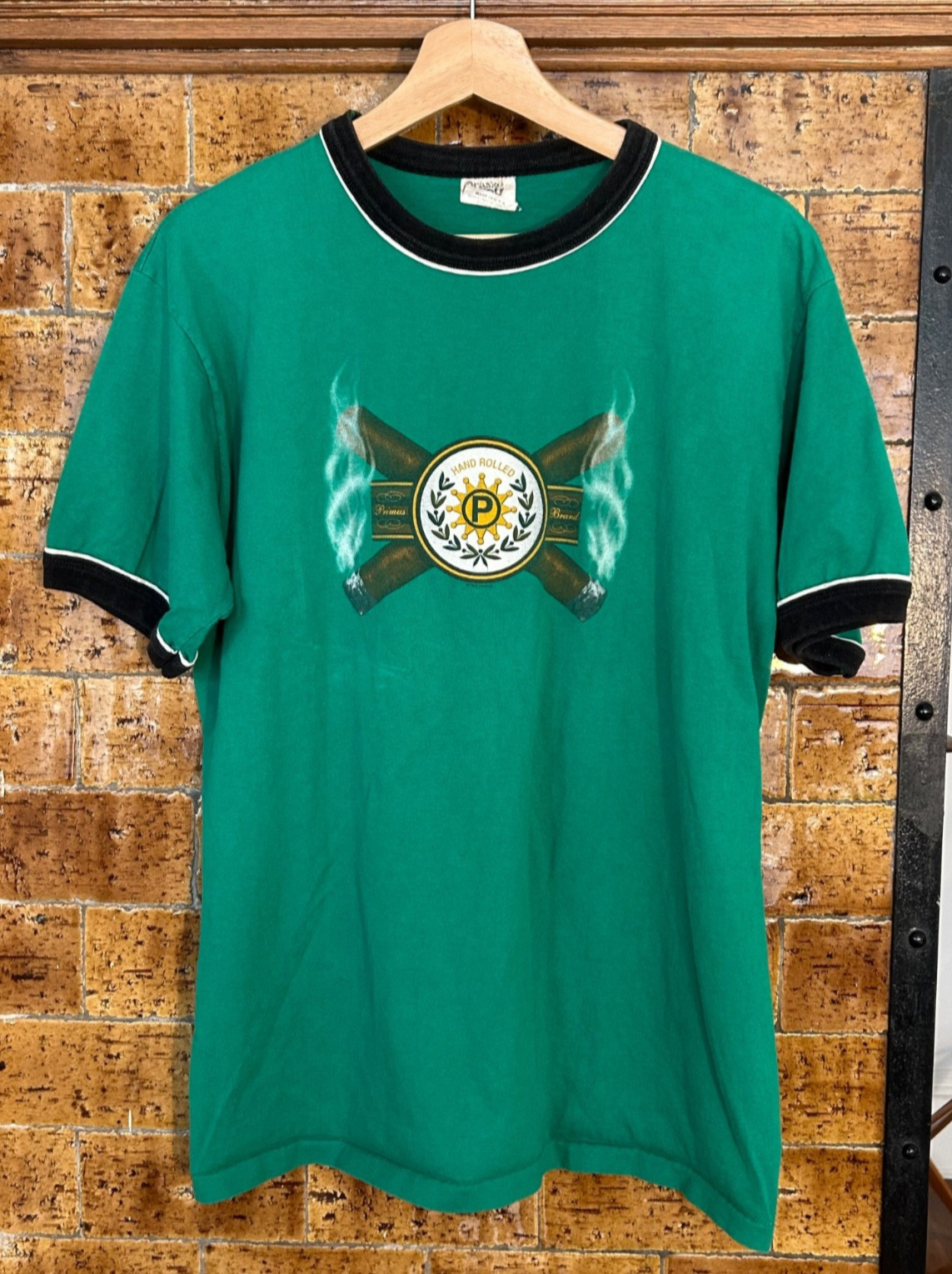 VTG 1997 Primus Hand Rolled Cigars Green Ringer 90s Band T-Shirt Tee SZ Large