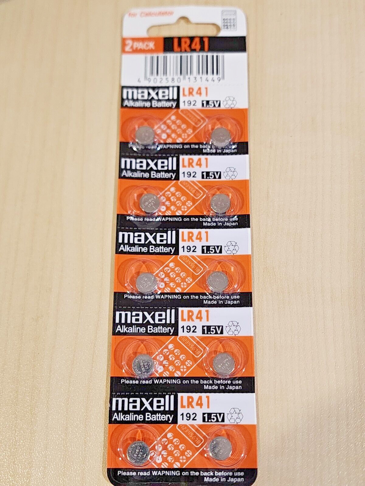 10  pc MAXELL LR41 L736F AG3 V3GA 192 L736 Alkaline 1.5v battery