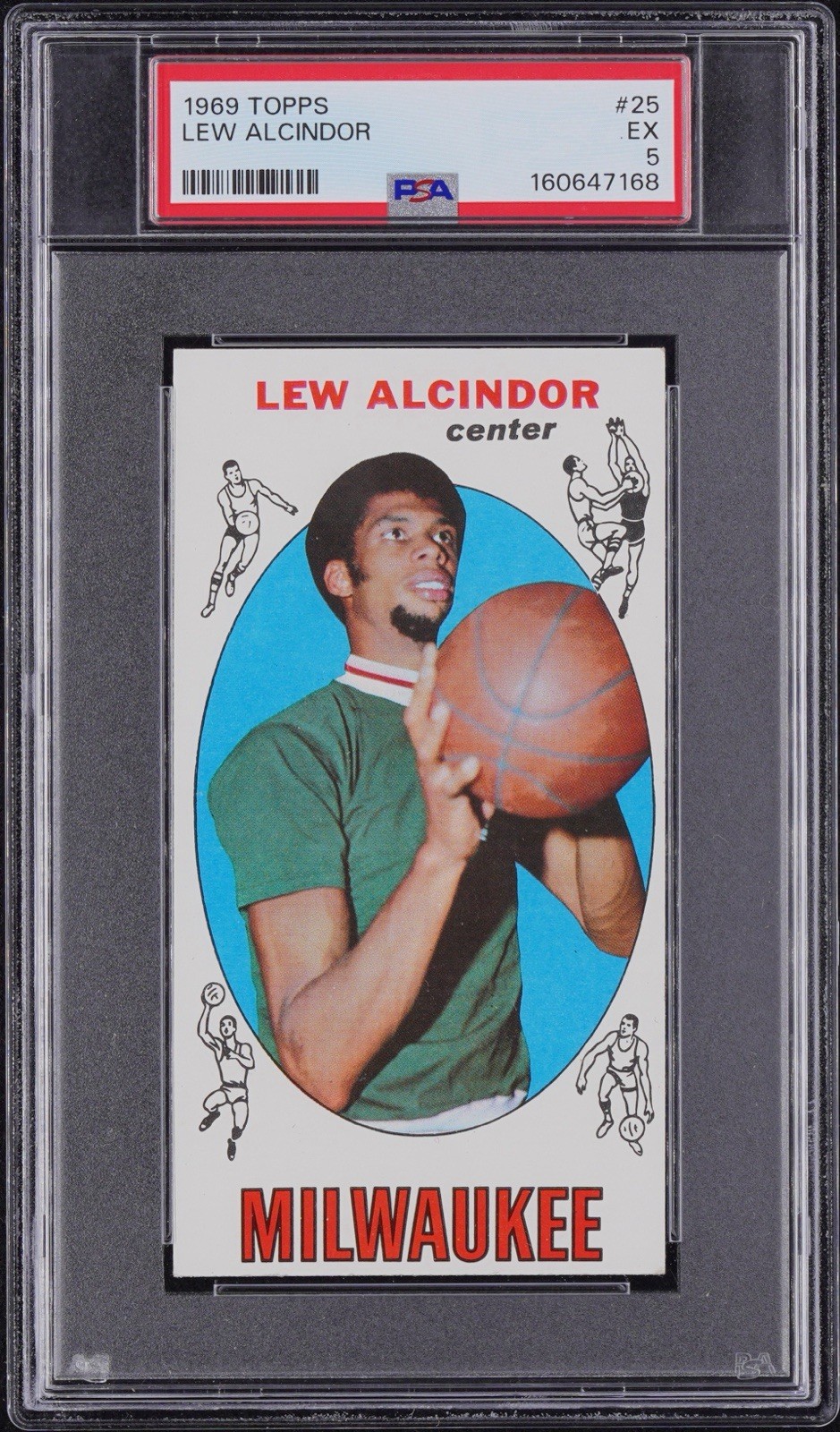 1969-70 Topps Lew Alcindor - Kareem Abdul-Jabbar #25 (RC) PSA 5 EX