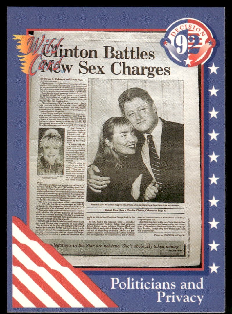Politicians and Privacy - 1992 Wild Card Decision \'92 #84 Politicians and Privacy - 1992 Wild Card Decision \'92 #84
