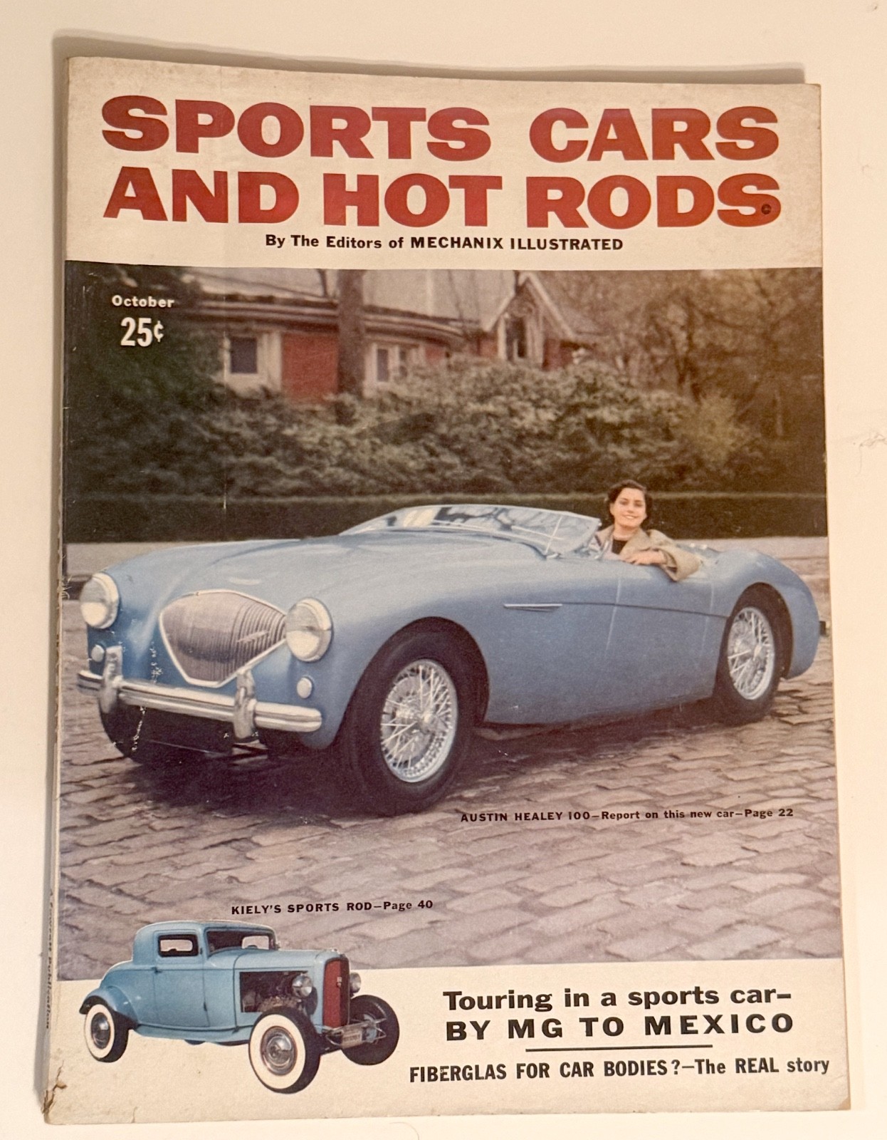 1953, Sports Cars and Hot Rods Magazine Debut Issue Austin Healey, MG cover-RARE