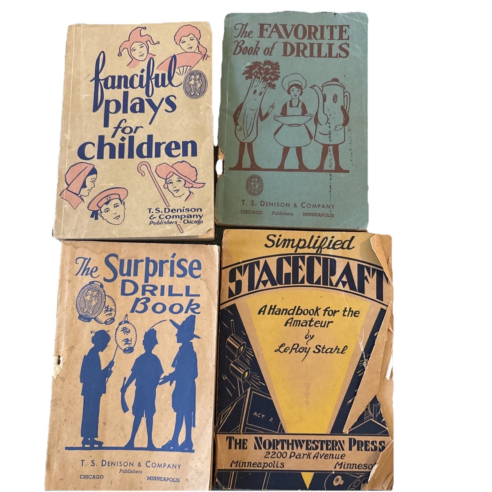 4 Antique 1900’s-1930’s Children’s Ballet & Play Books/ Scripts TS Denison & Co 4 Antique 1900’s-1930’s Children’s Ballet & Play Books/ Scripts TS Denison & Co