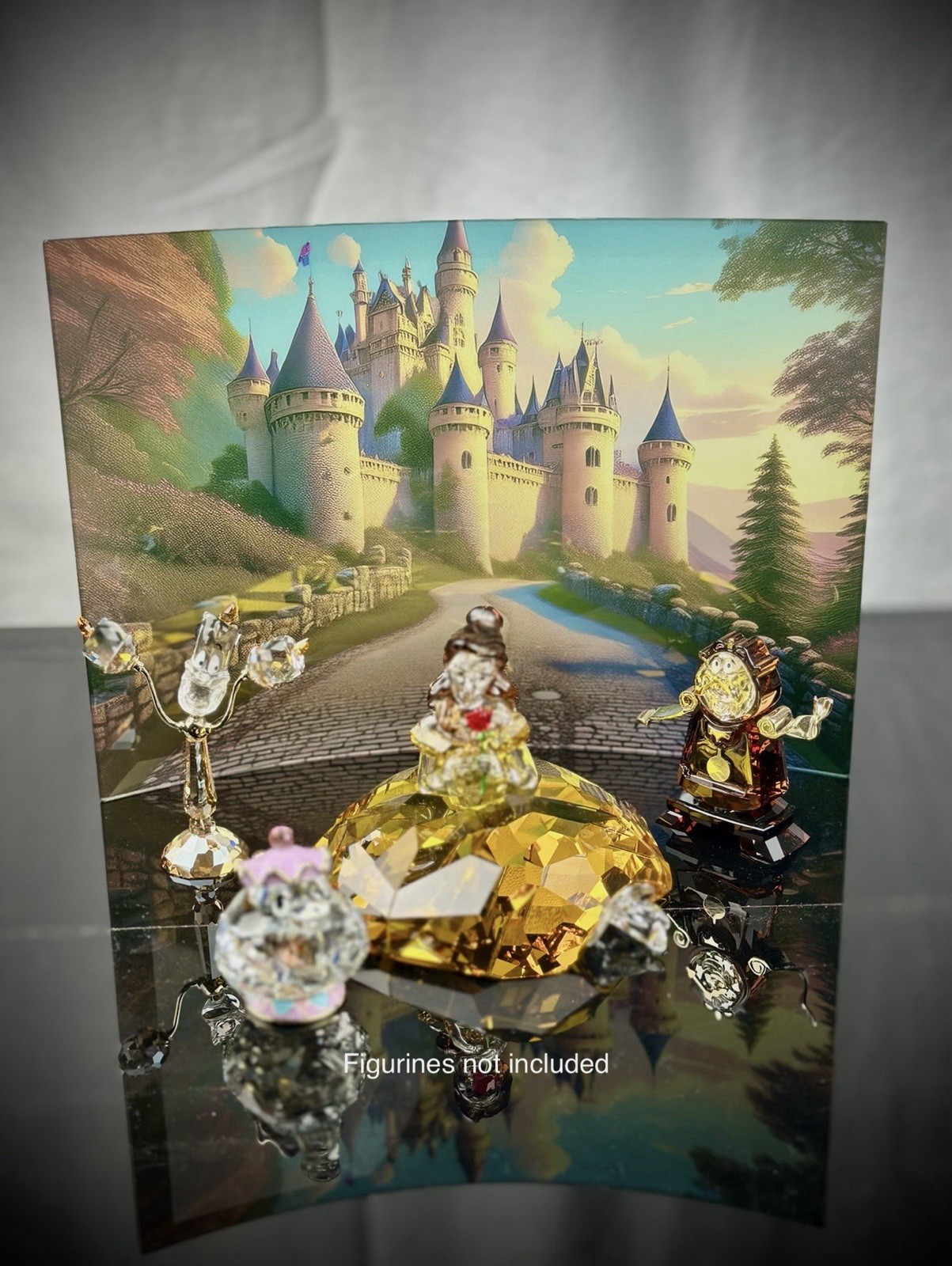 Swarovski Beauty And The Beast Crystal Display Read Description