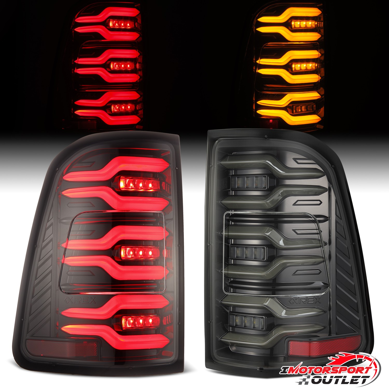 For 25-26 Ram 1500 LUXX-Series LED Tail Lights Alpha-Black