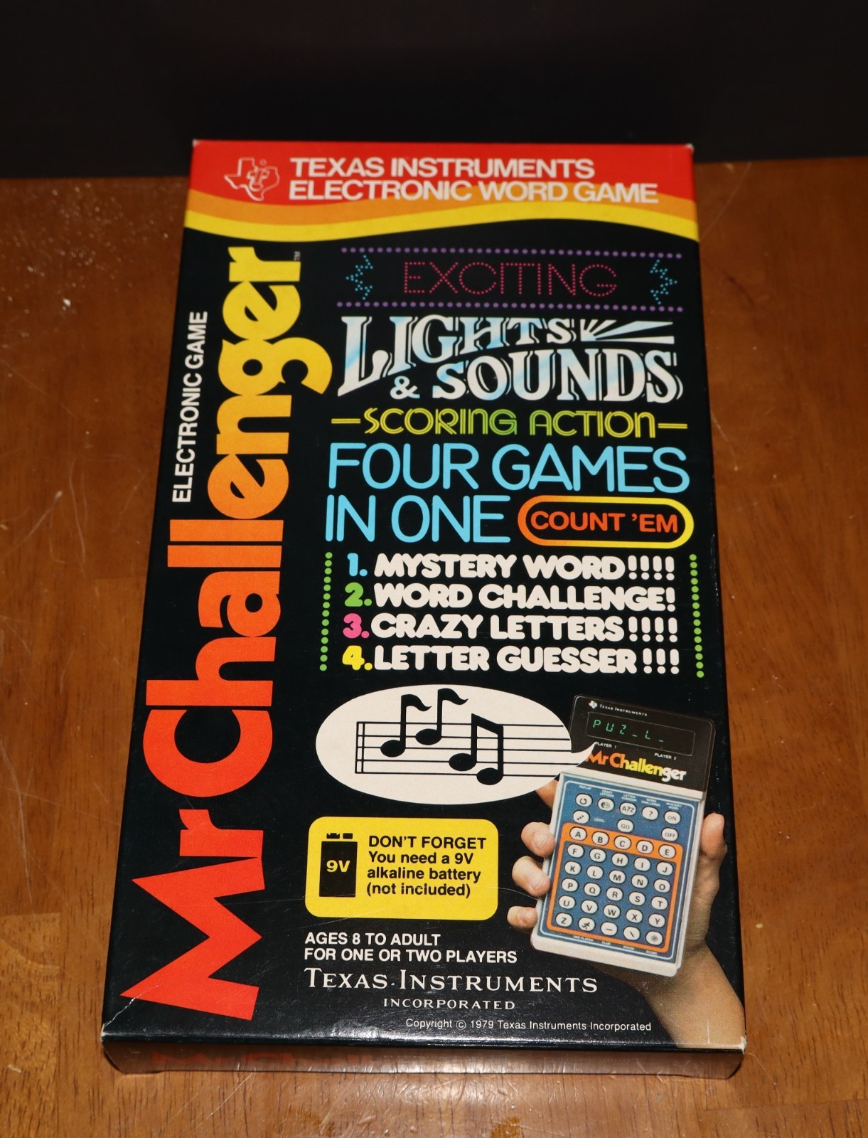 1979 TEXAS INSTRUMENTS Electronic Word Game HANDHELD NOS Mr. Challenger SEALED