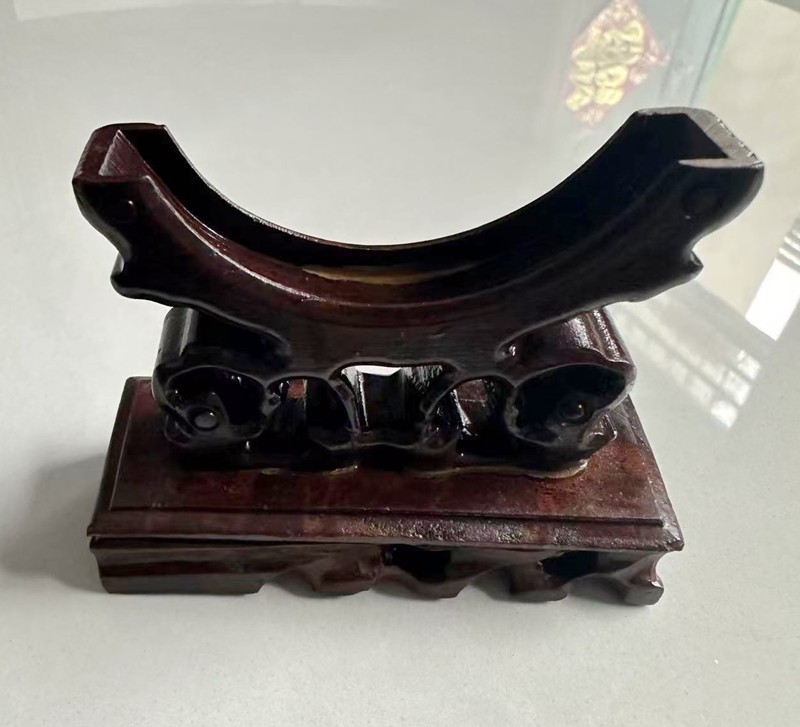 Handcrafted wooden bracelet stand bracket