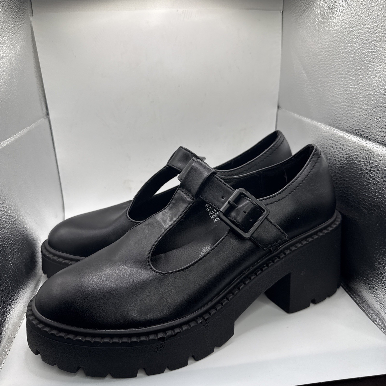 Madden Girl Black Mary Jane Tulsa Chunky Platform Heel Size 10 Goth Grunge Madden Girl Black Mary Jane Tulsa Chunky Platform Heel Size 10 Goth Grunge