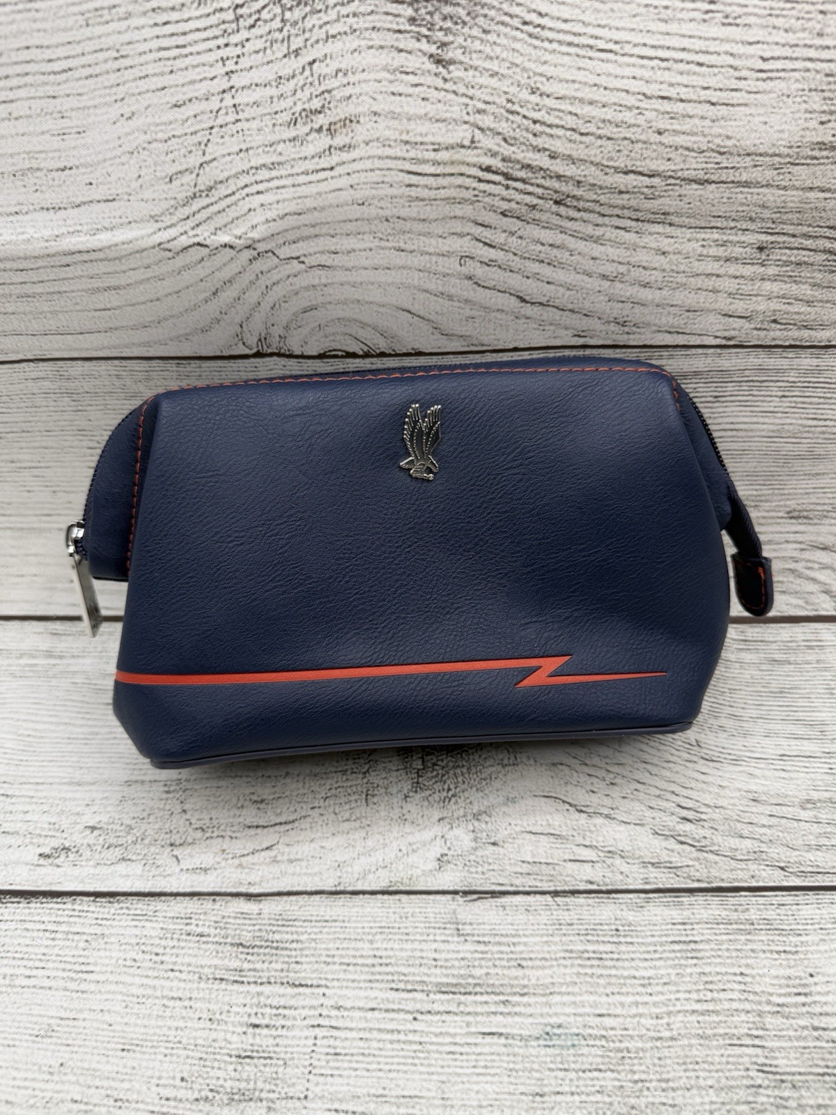 American Airlines 100th Anniversary Amenity Zip Pouch Bag Navy Blue Red Limited