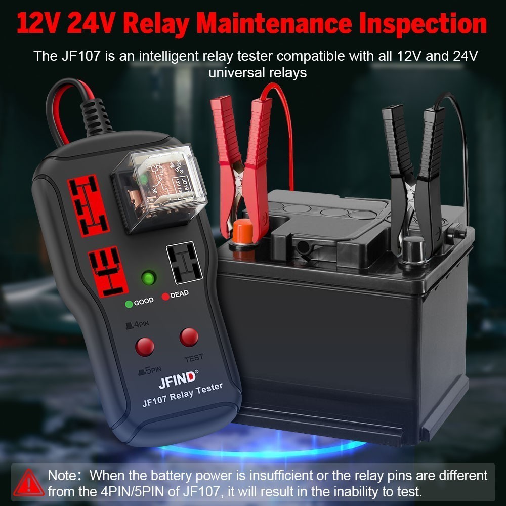 Universal 12V 24V Automotive Relay Tester Car Circuit Battery Voltage Checker To