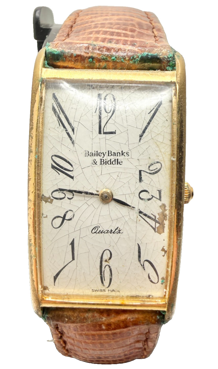 Running Vintage Bailey Banks and Biddle Quartz Curvex Watch Ronda Movement Running Vintage Bailey Banks and Biddle Quartz Curvex Watch Ronda Movement