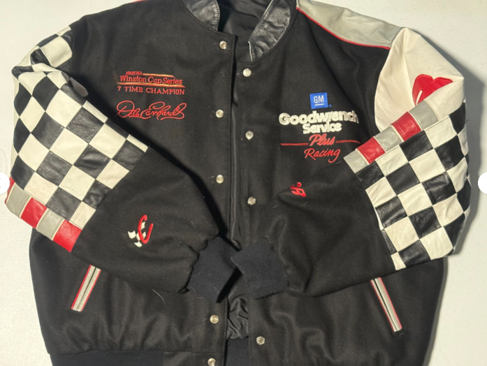 Vintage NASCAR Dale Earnhardt Men XL Leather Reversible Racing Jacket