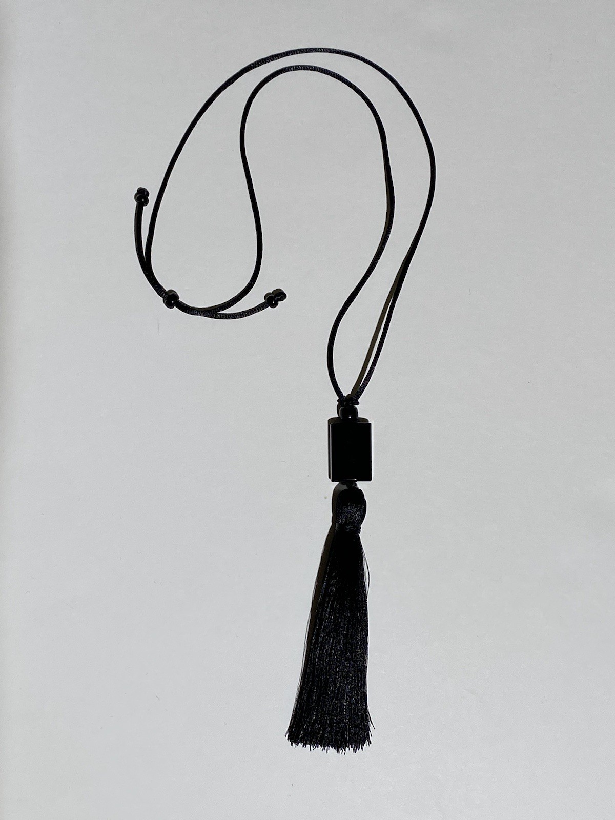 vintage black tassel necklace vintage black tassel necklace