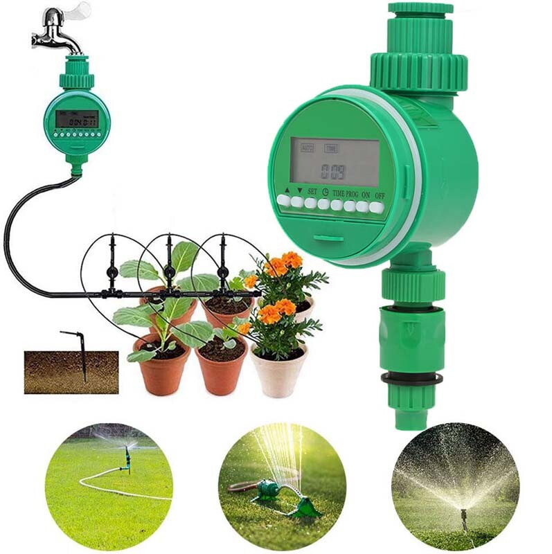 130ft Drip Irrigation System Plant Timer Self Garden Watering Hose Spray Kit USA