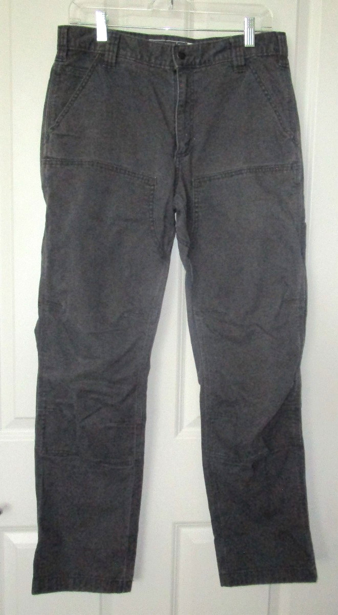 Carhartt Rugged Flex Relaxed Fit Gray Double Front Utility Work Pants 32 x 31
