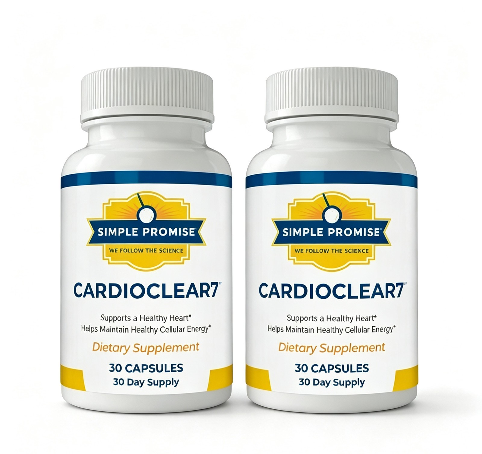 2 Bottles Cardio Clear 7 - 30 Capsules New/Sealed Exp 8/2028