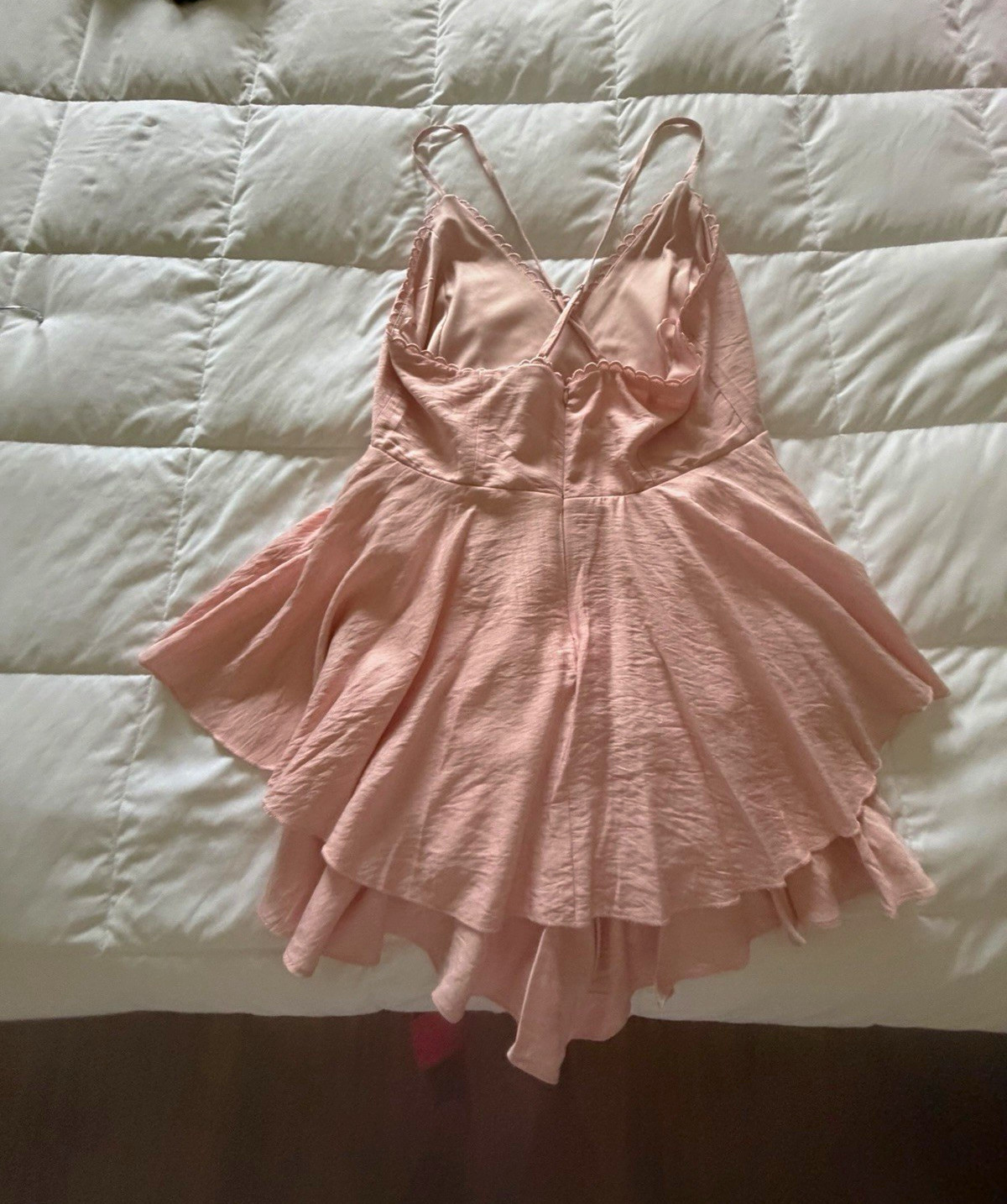 Mi Ami for Francesca’s Women’s M Pink Lace Fit & Flare Mini Dress V-Neck Mi Ami for Francesca’s Women’s M Pink Lace Fit & Flare Mini Dress V-Neck