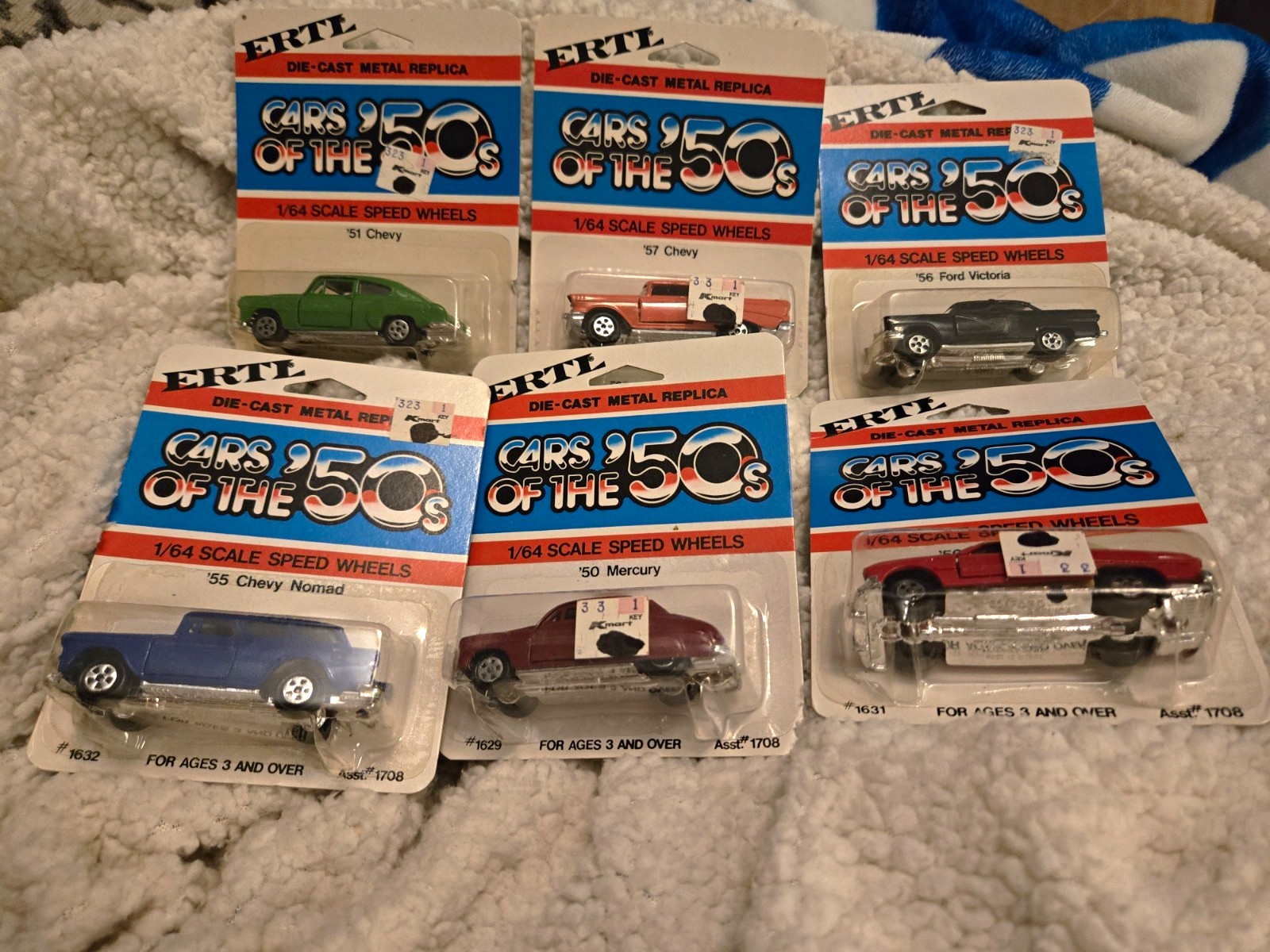 ERTL Cars of the 50\'s 1:64 Diecast Speed Wheels Lot of 6 Unopened Box