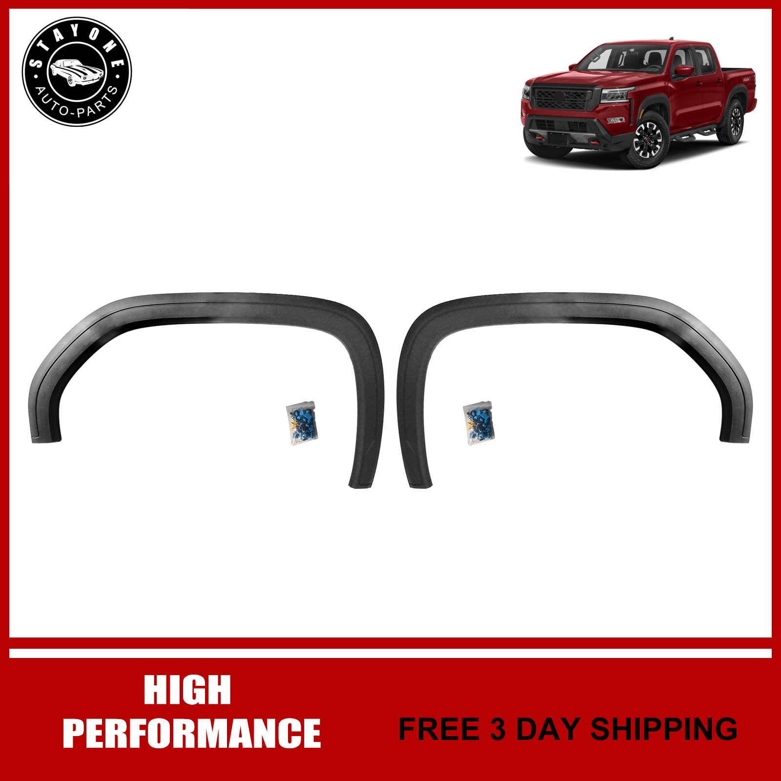 2Pcs Front LH & RH Fender Flares For 2019-2023 GMC Sierra 1500 84492973 84492974