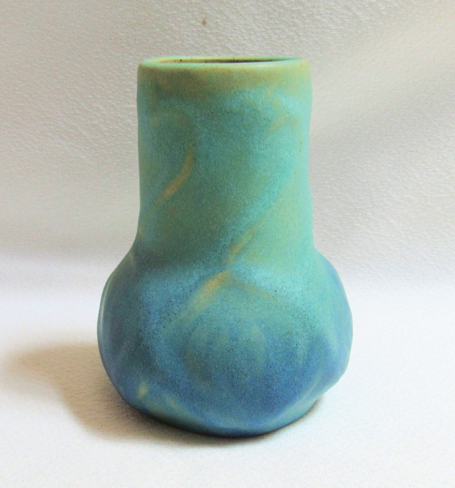 1920\'s Teal Blue & Cobalt Blue Overspray Van Briggle Art Pottery #645 Vase 1920\'s Teal Blue & Cobalt Blue Overspray Van Briggle Art Pottery #645 Vase