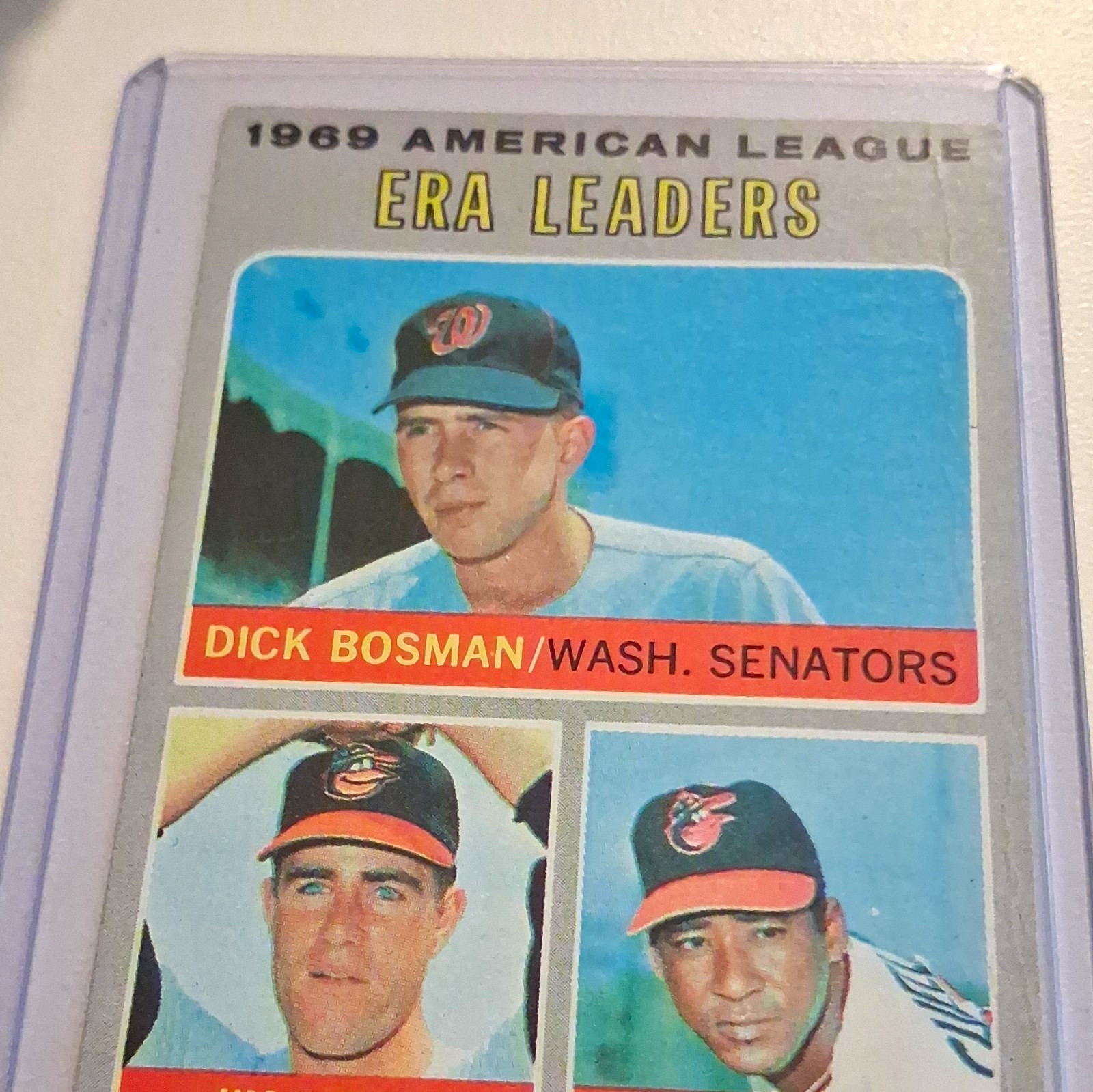 Topps 1969 ERA Leaders American League Leaders Dick Bosman #68 Senators MLB