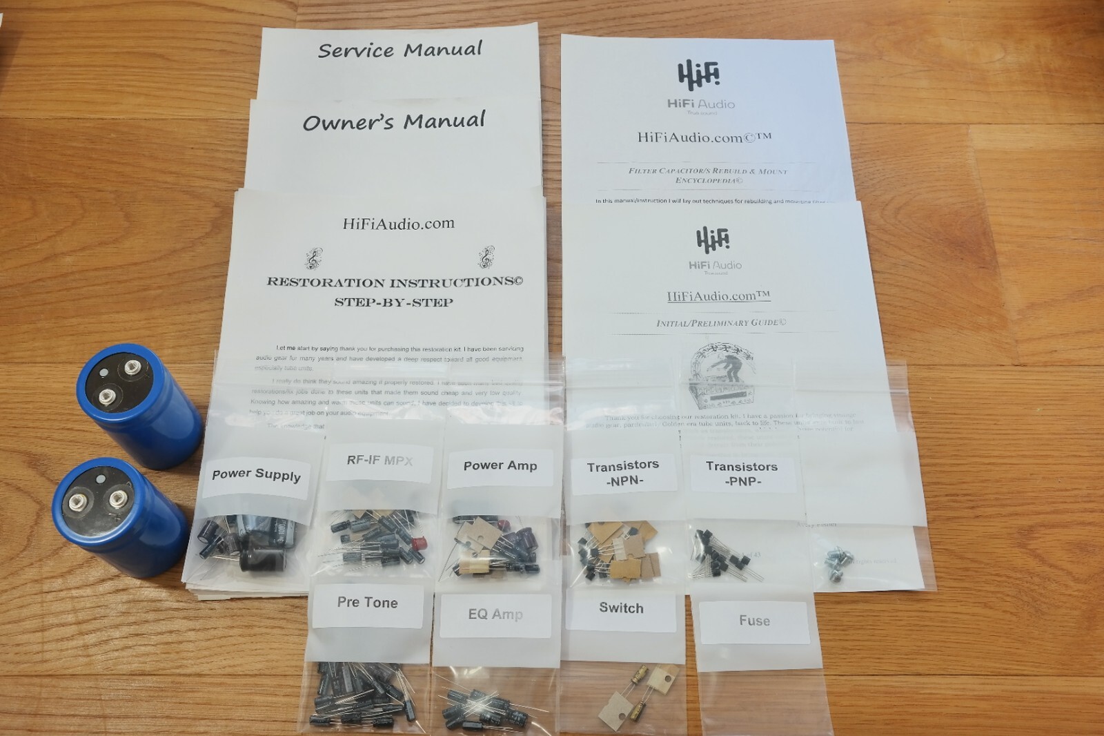 Fisher RS-2010 restoration recap repair rebuild kit filter capacitor upgrade