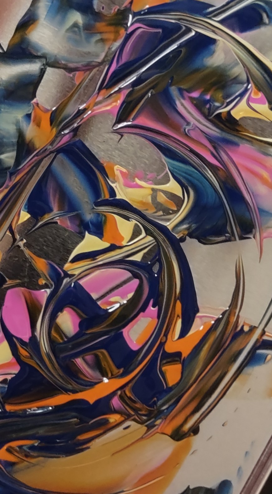 Original Abstract Painting - Multicolor Swirl Artwork, Art Theme, Abstract