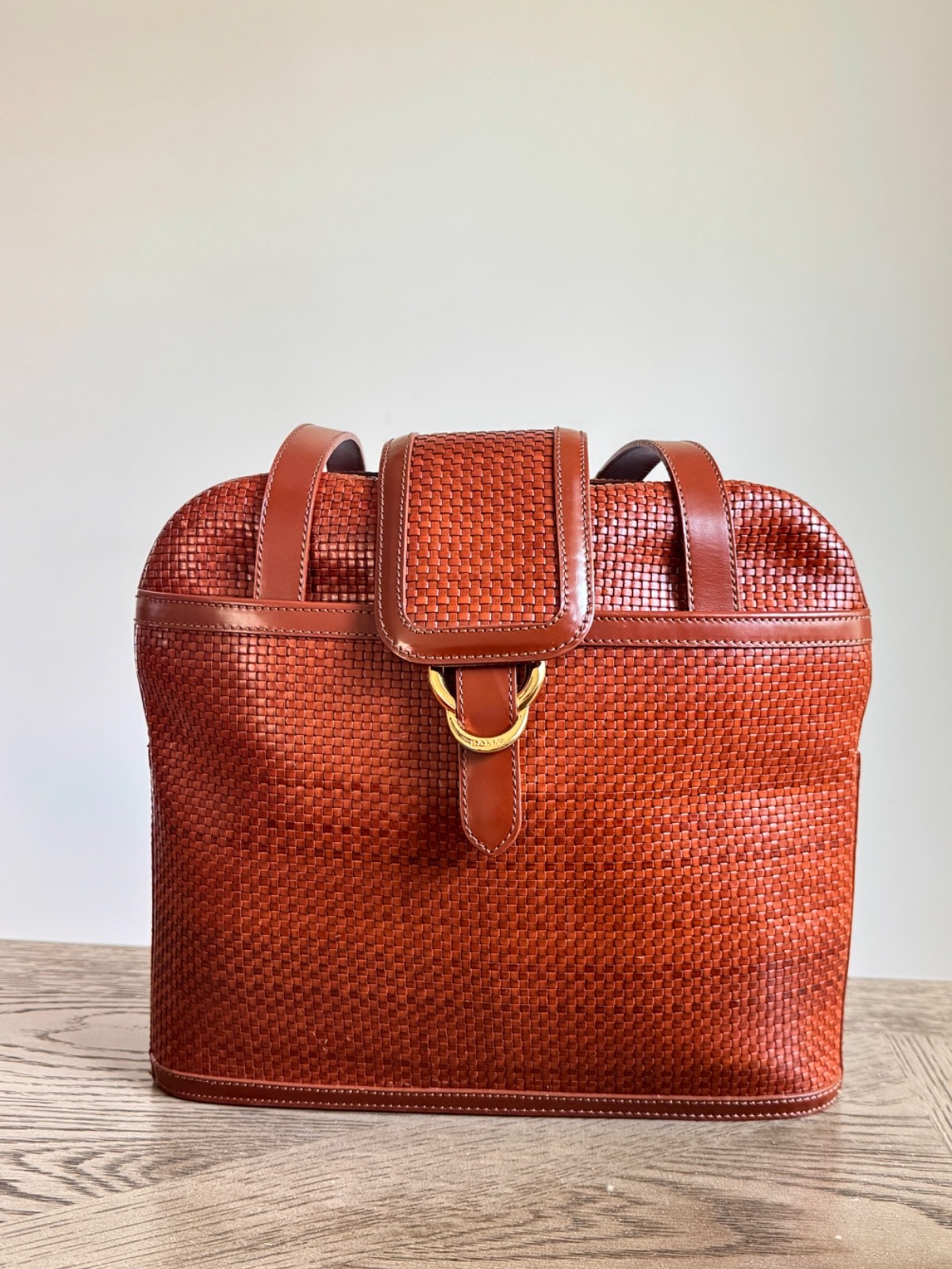 Vintage Bally Cognac Woven Leather Shoulder Bag Quiet Luxury Vintage Bally Cognac Woven Leather Shoulder Bag Quiet Luxury