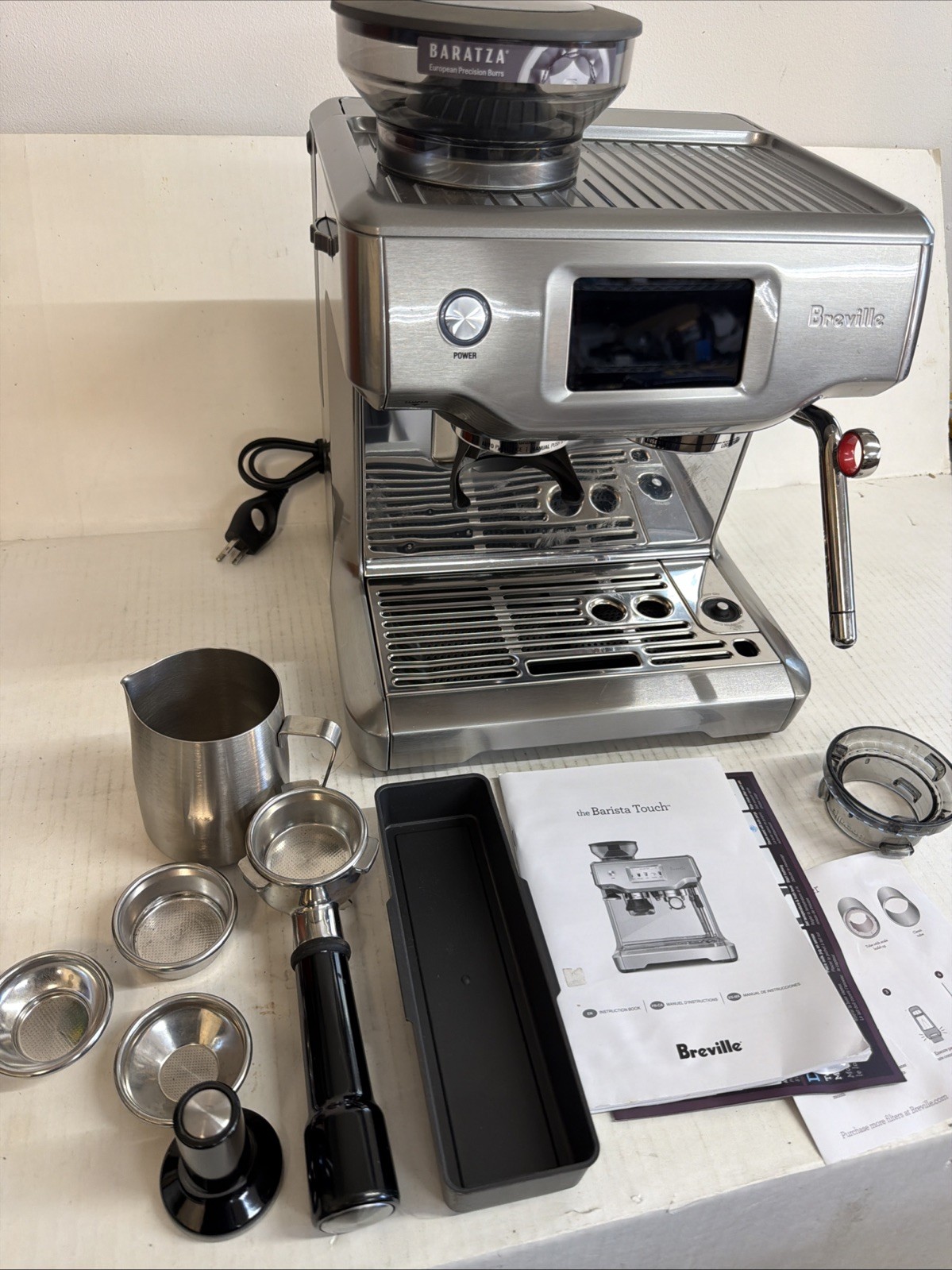 Breville Barista Touch Machine BES880BSS Brushed Stainless Coffee READ Breville Barista Touch Machine BES880BSS Brushed Stainless Coffee READ