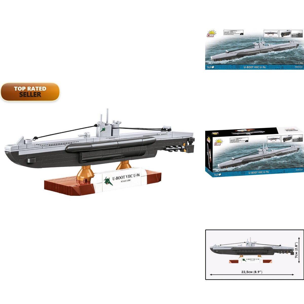 COBI Historical Collection WWII U-Boat VIIC U-96 162 Pieces
