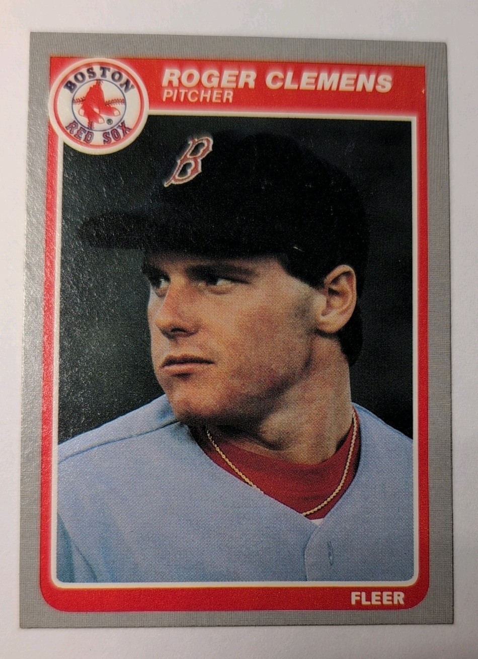 1985 Fleer - Roger Clemens, #155, (RC)  Red Sox